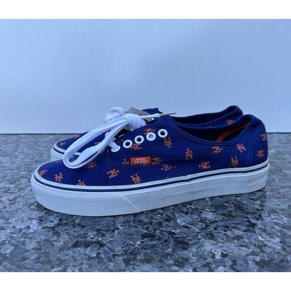 Vans x MLB New York NY Mets AOP Logo Blue Shoes Men’s Size 7.5 / Women\'s 9